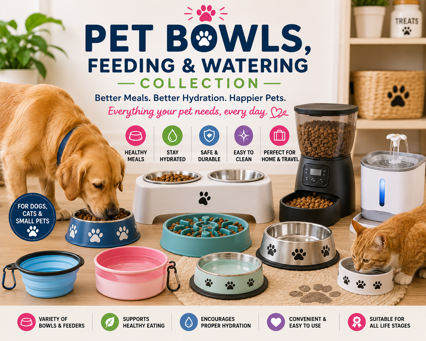 Pet Bowls, Feeding, & Watering - Priscilla's Pet Paradise