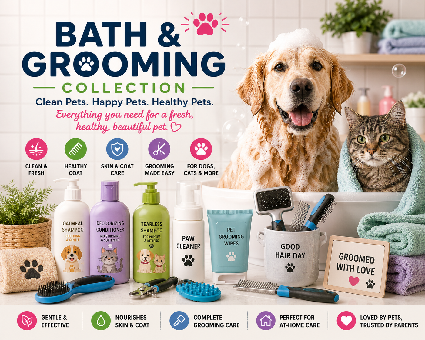 Bath & Grooming - Priscilla's Pet Paradise