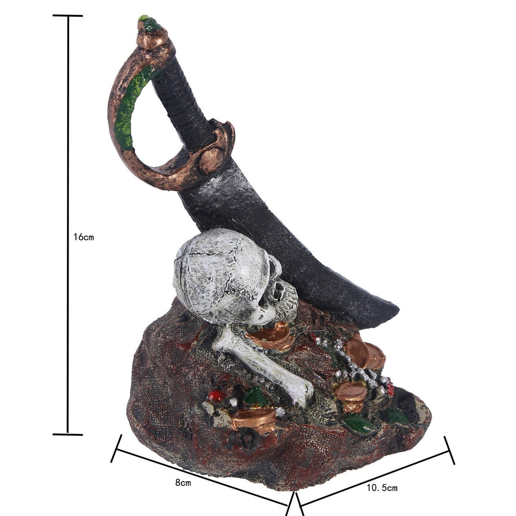 Zombie skull reptile toy hiding room fish tank decoration - Priscilla's Pet Paradise