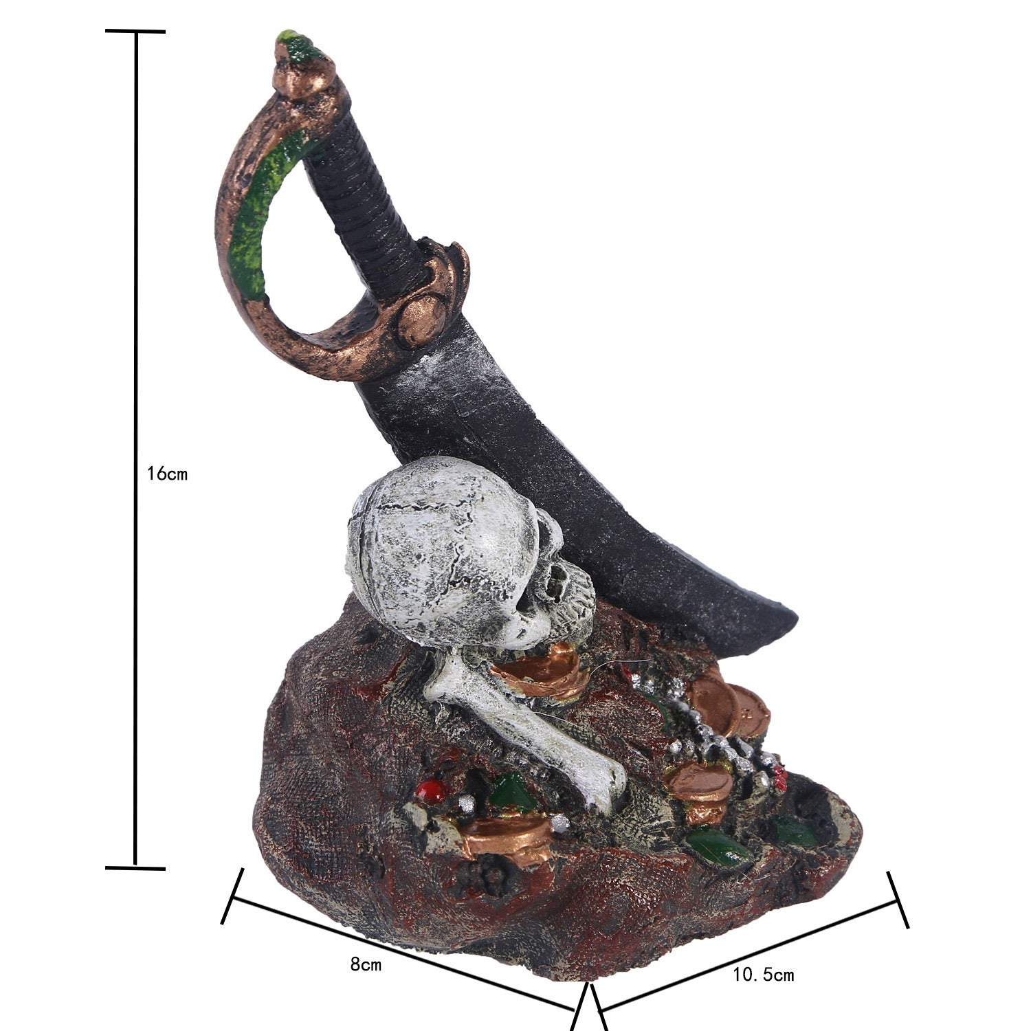 Zombie skull reptile toy hiding room fish tank decoration - Priscilla's Pet Paradise