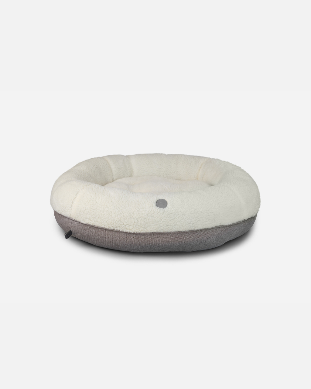 Chester & Lee | Furry Beige Donut Dog Bed - Priscilla's Pet Paradise