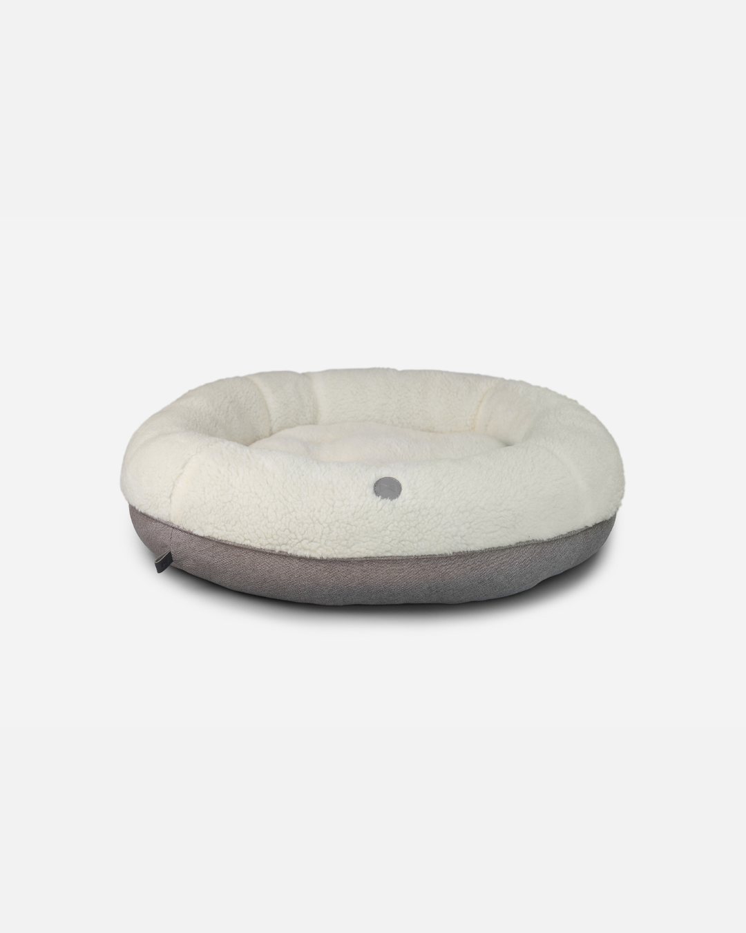 Chester & Lee | Furry Beige Donut Dog Bed - Priscilla's Pet Paradise