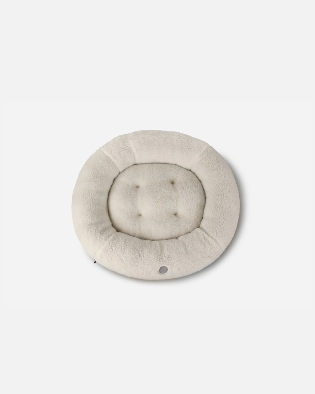 Chester & Lee | Furry Beige Donut Dog Bed - Priscilla's Pet Paradise