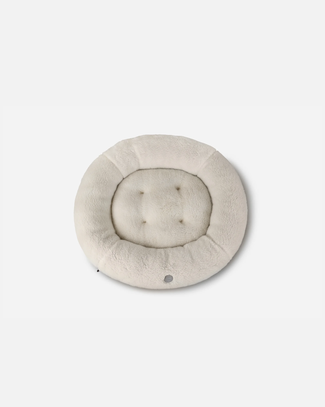Chester & Lee | Furry Beige Donut Dog Bed - Priscilla's Pet Paradise