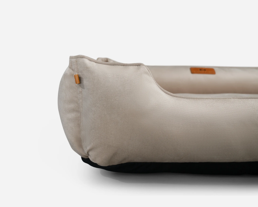 Chester & Lee Classic Velvet Dog Bed in Beige - Ultimate Comfort for Your Pet