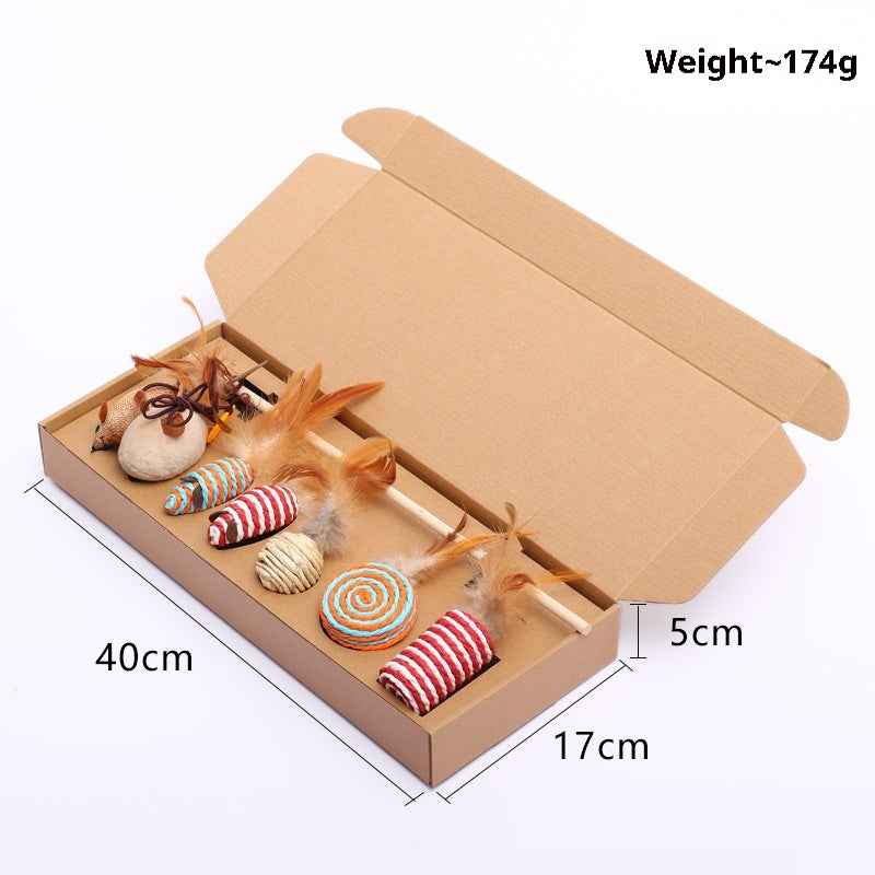 Pet Supplies Mouse Cat Toy Gift Set 7 Pieces