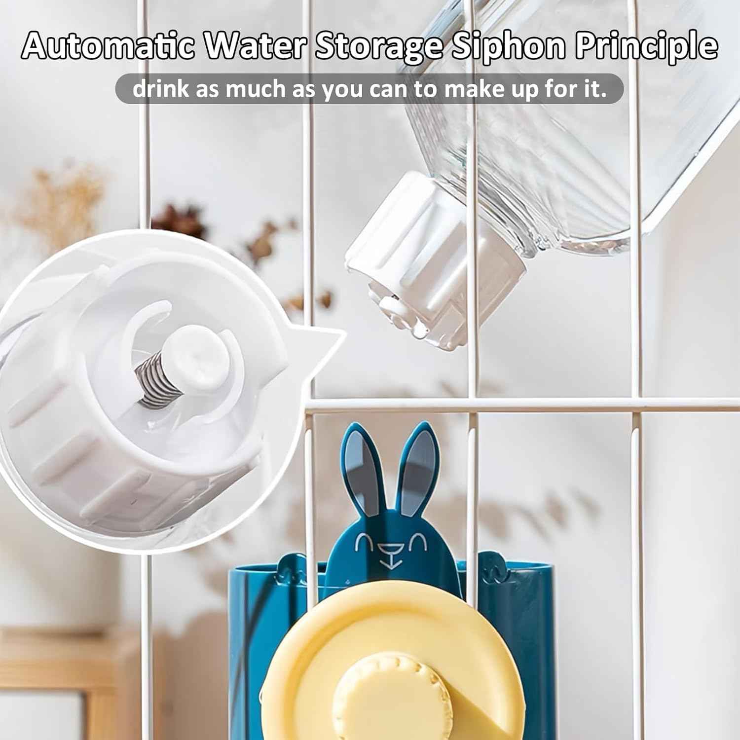 Hanging Automatic Rabbit Feeder and Water Dispenser for Cages - Ideal for Chinchillas, Hedgehogs, and Guinea Pigs
