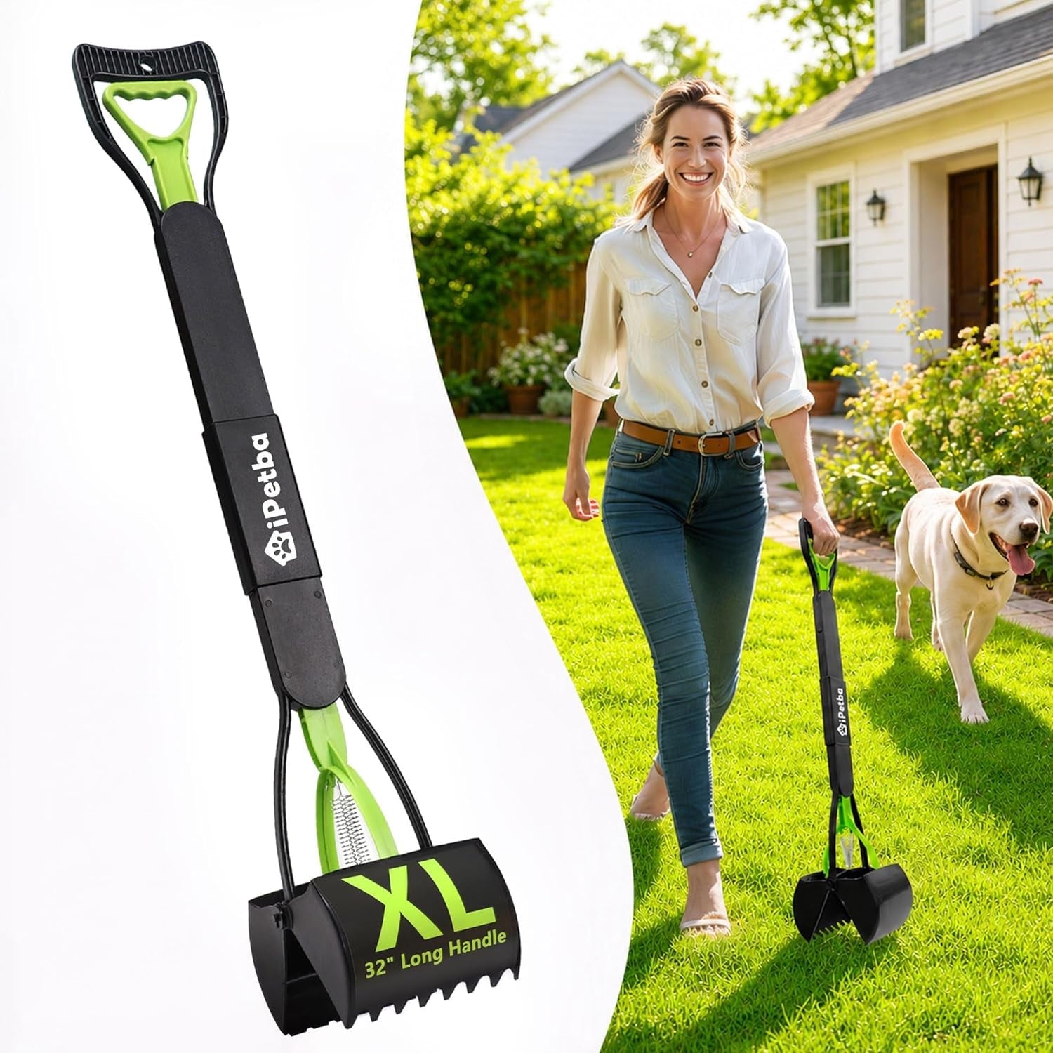 32 Inch Heavy Duty Foldable Pooper Scooper for Large Dogs