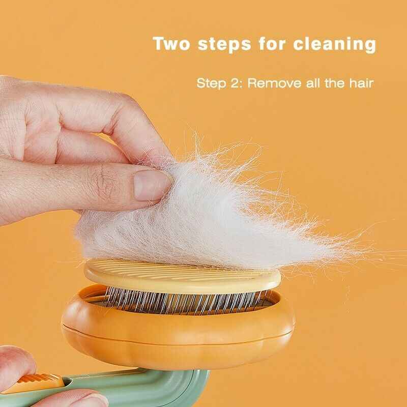 Pet Grooming Slicker Brush for Dogs, Cats, Puppies, and Rabbits - Self-Cleaning Brush to Remove Loose Undercoat and Mats