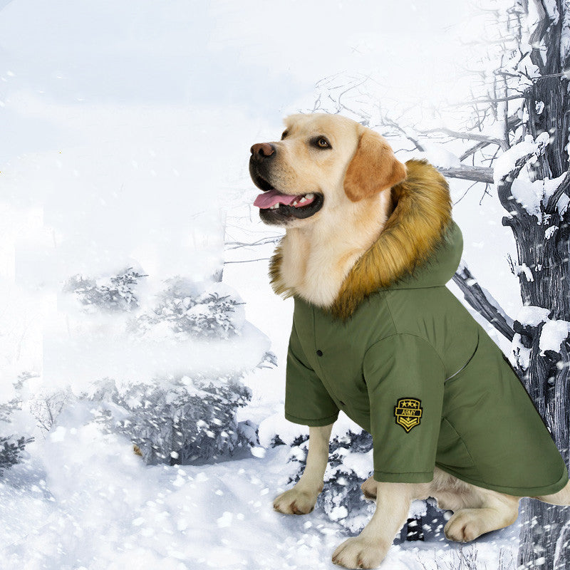 Dog Clothes Autumn And Winter Large Dog Down Jacket - Priscilla's Pet Paradise