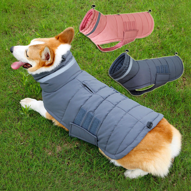 New Winter Dog Coat Waterproof Pet Clothes For Medum Large Dogs Warm Thicken Dog Vest Custome Labrador Jacket - Priscilla's Pet Paradise