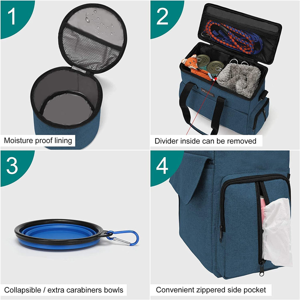 Weekend Pet Travel Set for Dogs and Cats - Perfect Travel Companion