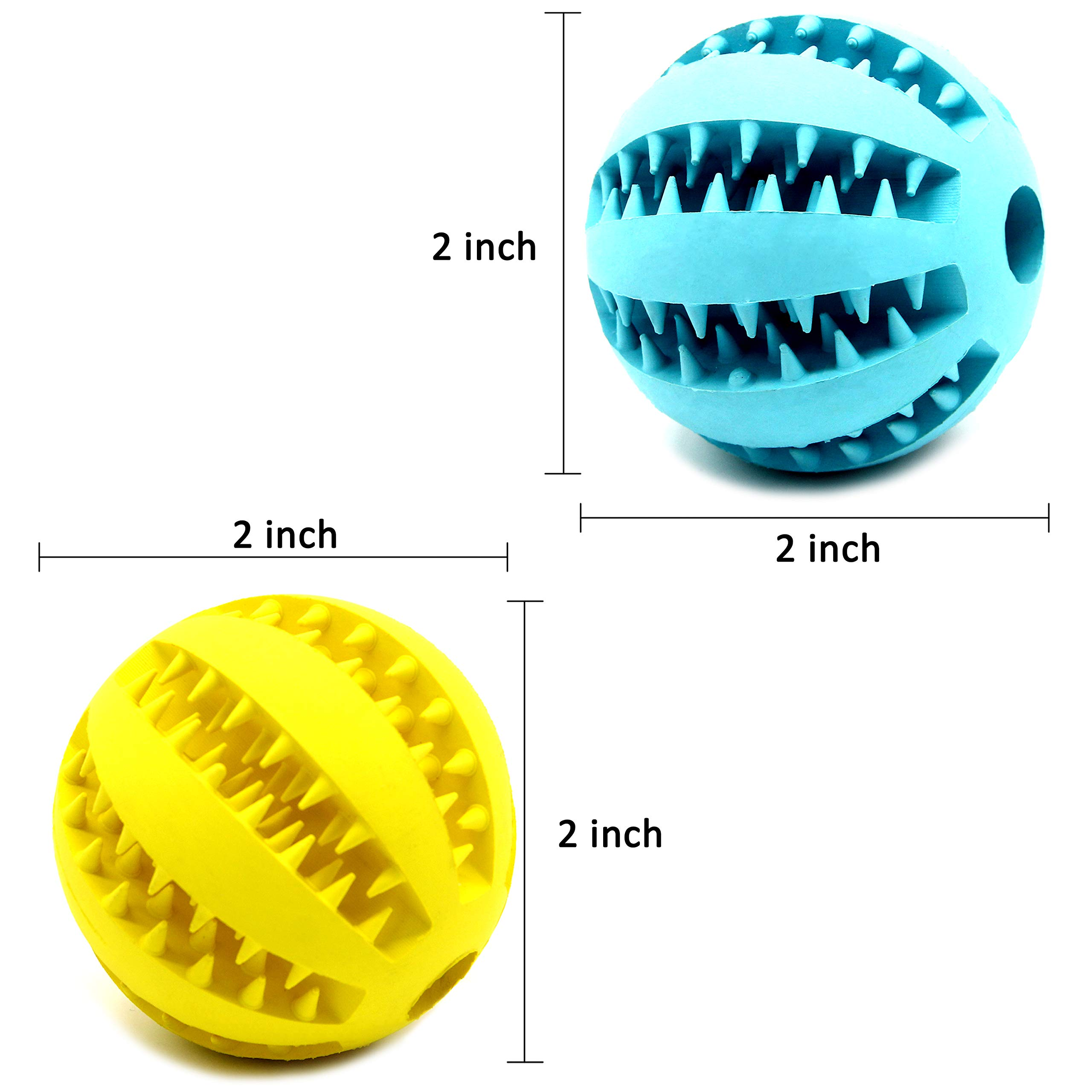 2.5” Squeaky Dog Balls for Small Dogs - Interactive Teething Chew Toys for Clean Teeth and Training