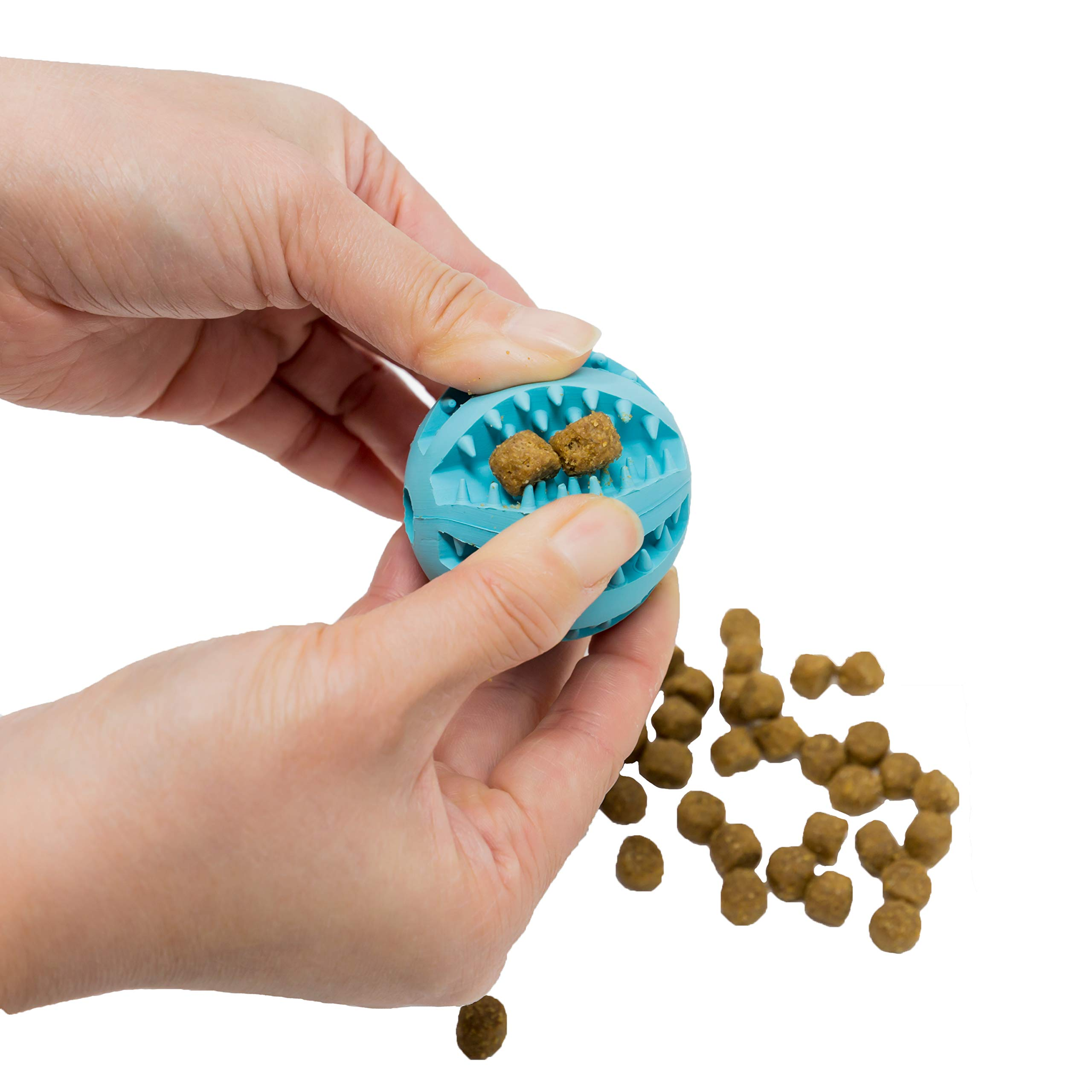 2.5” Squeaky Dog Balls for Small Dogs - Interactive Teething Chew Toys for Clean Teeth and Training
