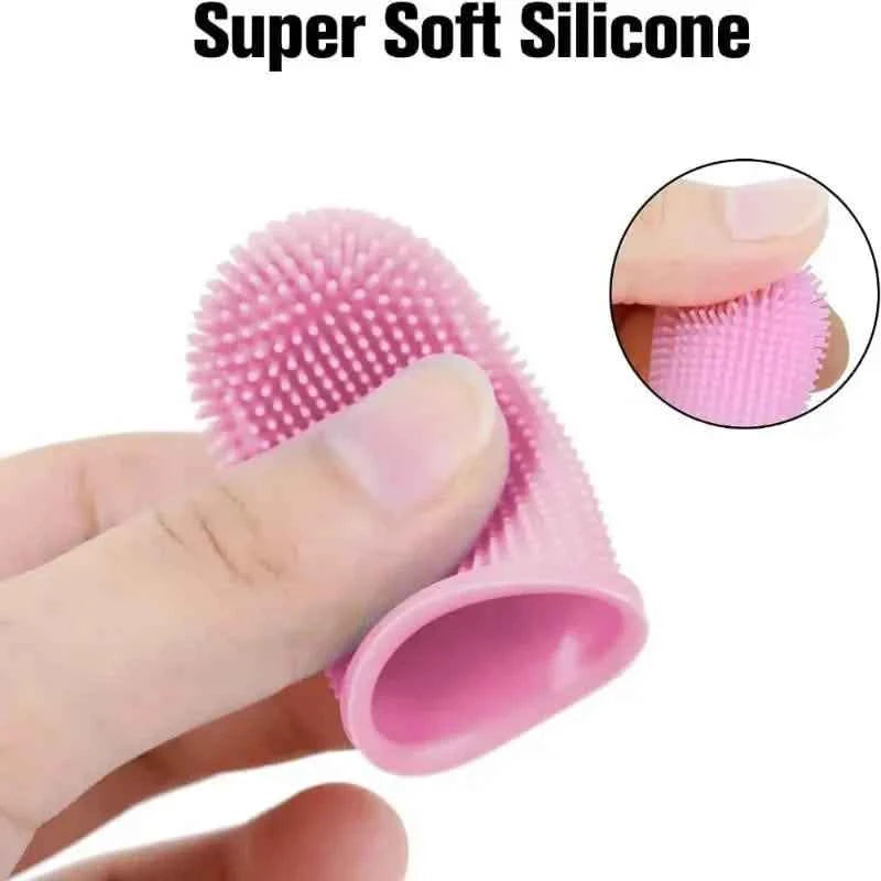 5-Piece Super Soft Silicone Pet Finger Toothbrush for Teeth Cleaning