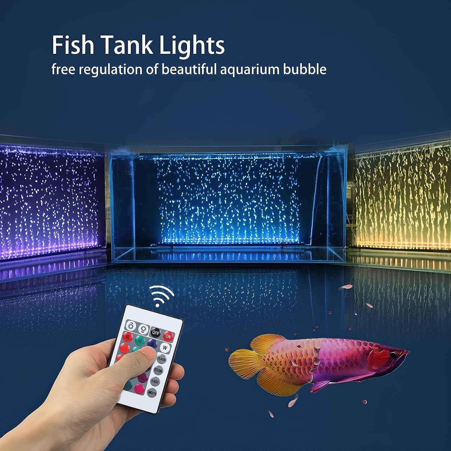 Fish Tank Light with Air Bubble Hole for Vibrant Aquatic Life