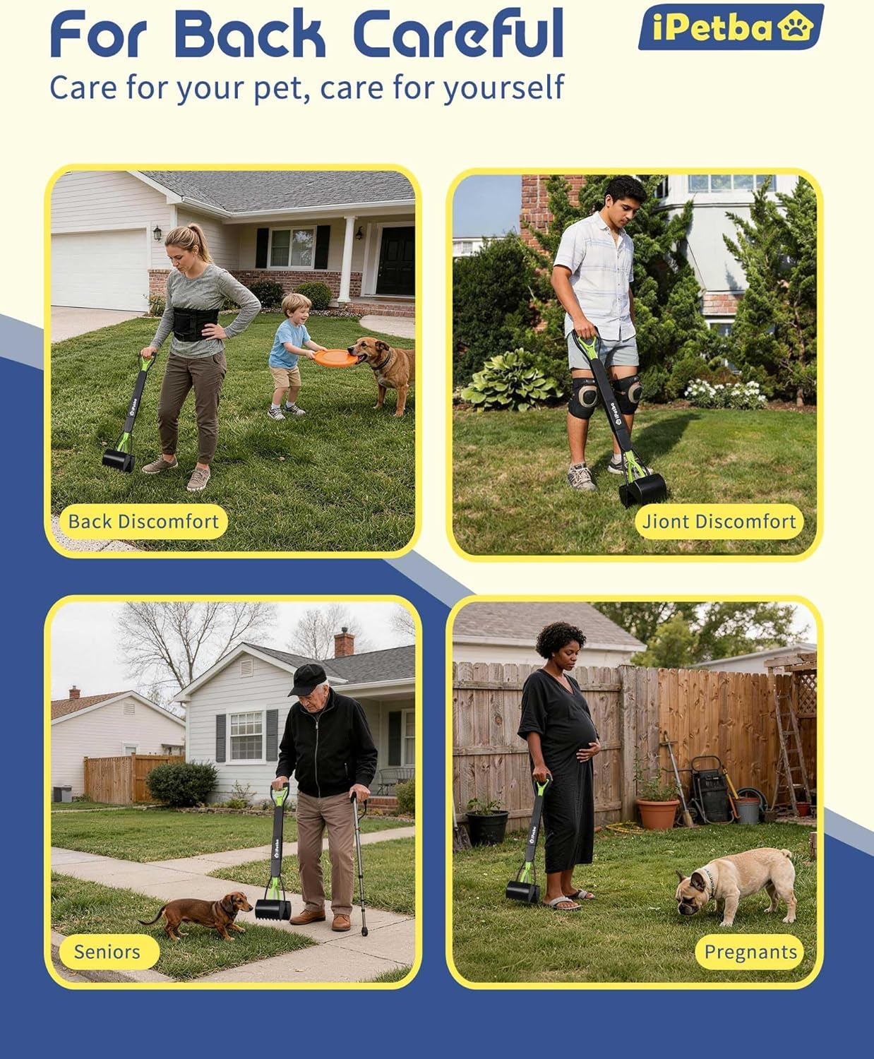 32 Inch Heavy Duty Foldable Pooper Scooper for Large Dogs