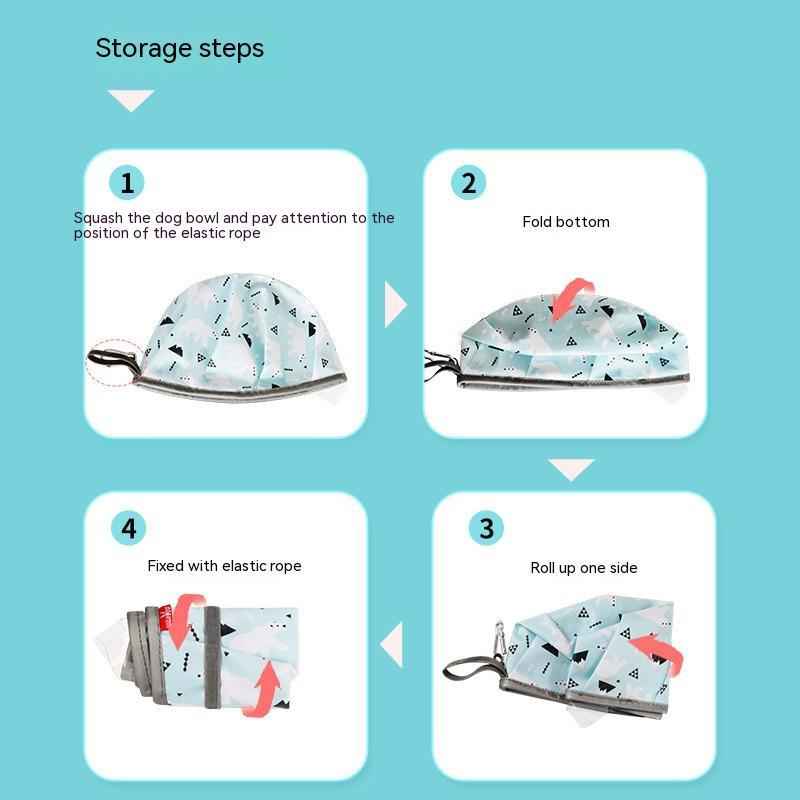 Dog Pet Bowl Portable C59 - Convenient Supplies for Your Furry Friend