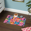 Bespattered Facade Rainbow Cat Party Pet Food Mat
