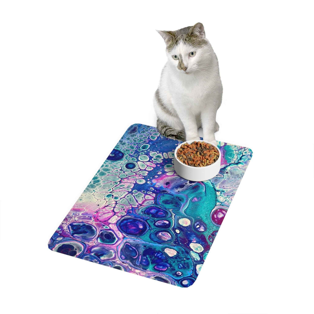 Bespattered Facade Galaxy Pet Food Mat for Stylish Feeding Solutions