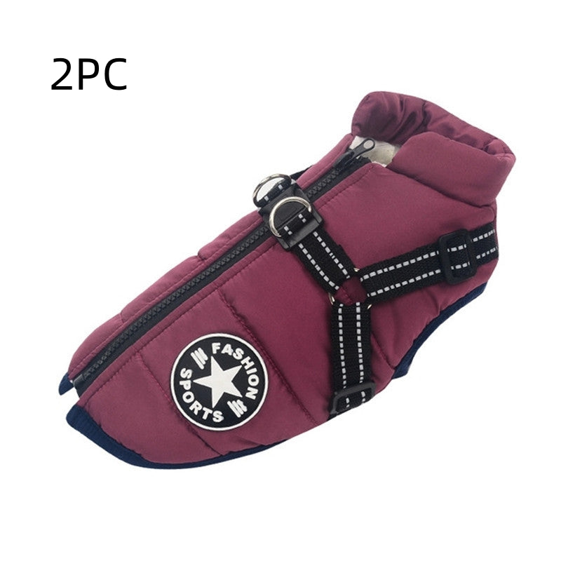 Large Pet Dog Jackets Winter Warm Dogs Clothes  Coats - Priscilla's Pet Paradise