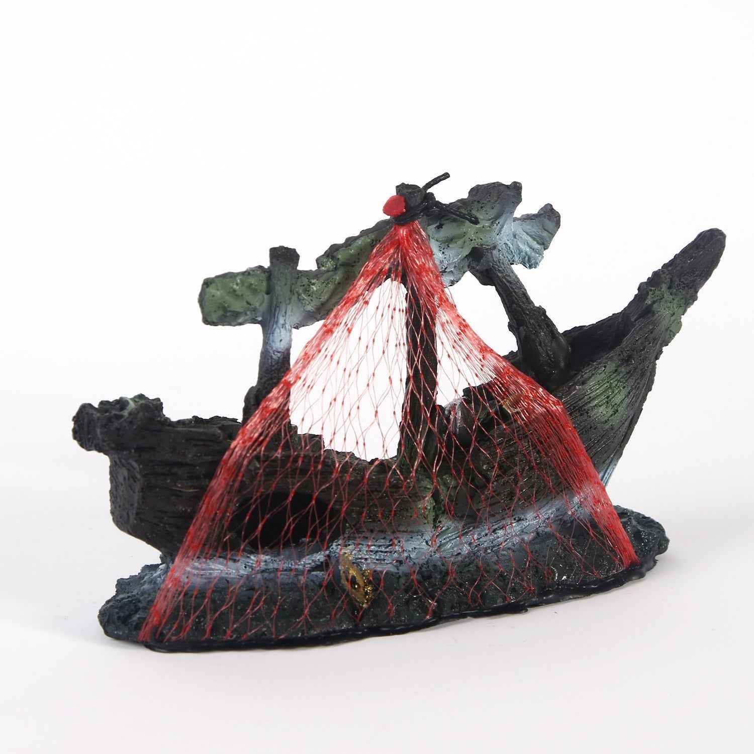 Ship Fish Tank Decoration - Resin Water Grass Landscape for Aquariums