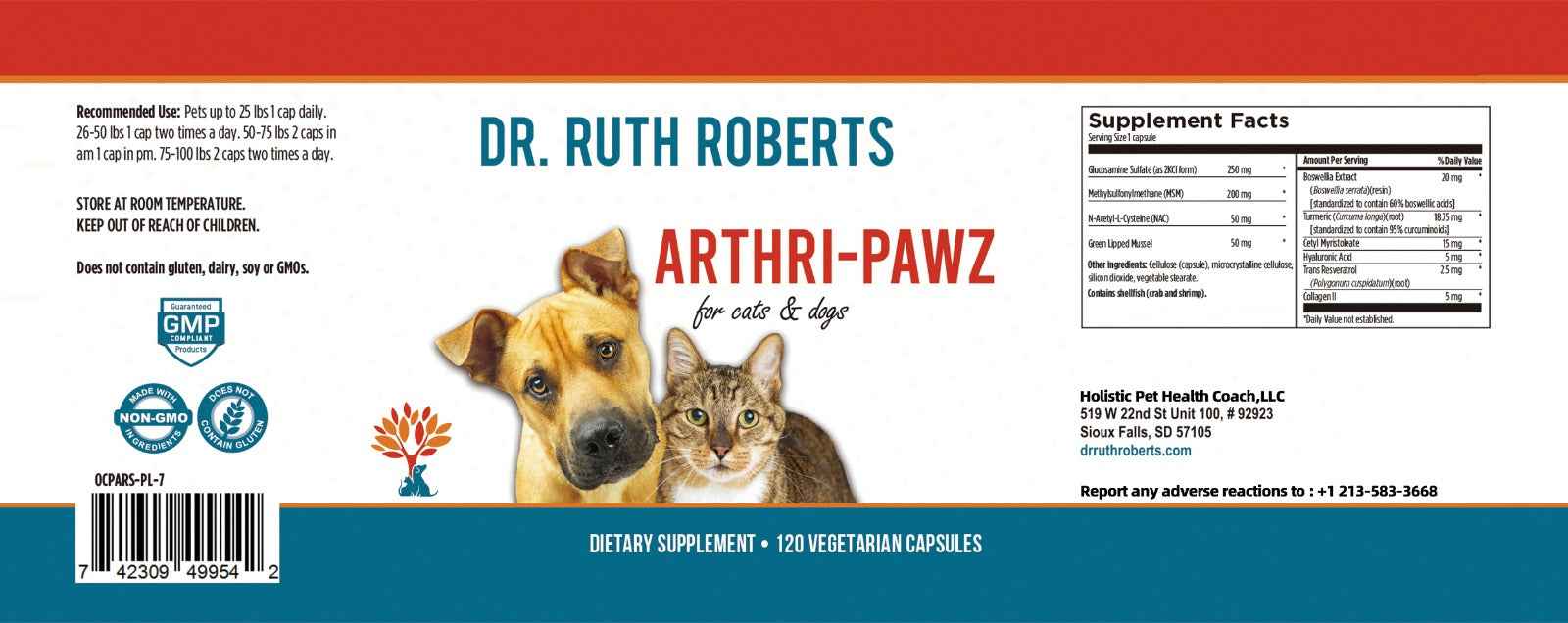 Arthri-Pawz for Cats and Dogs - Premium Glucosamine Joint Support Formula