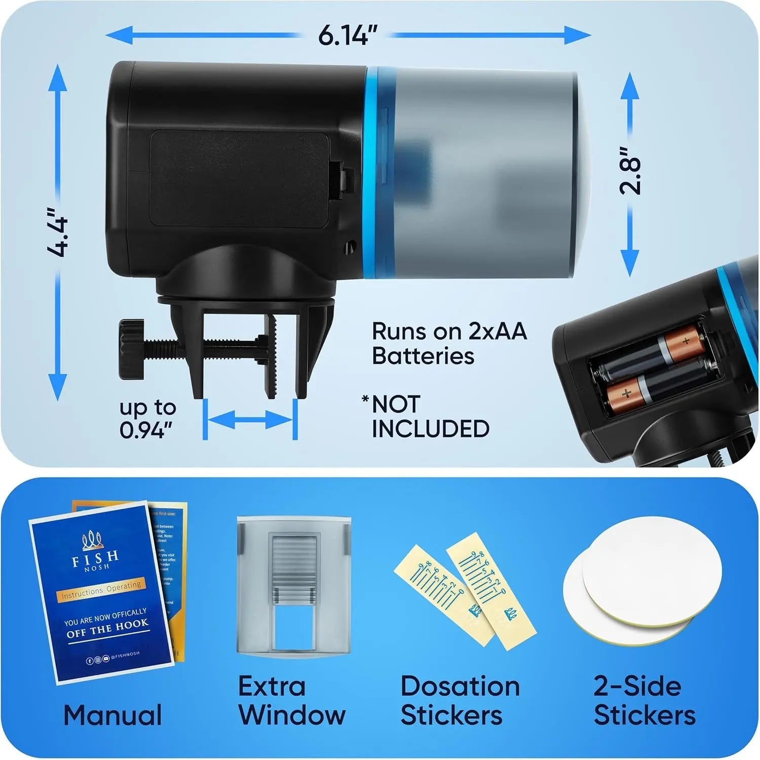Automatic Fish Feeder with Timer Programmable Aquarium Food Dispenser - Priscilla's Pet Paradise