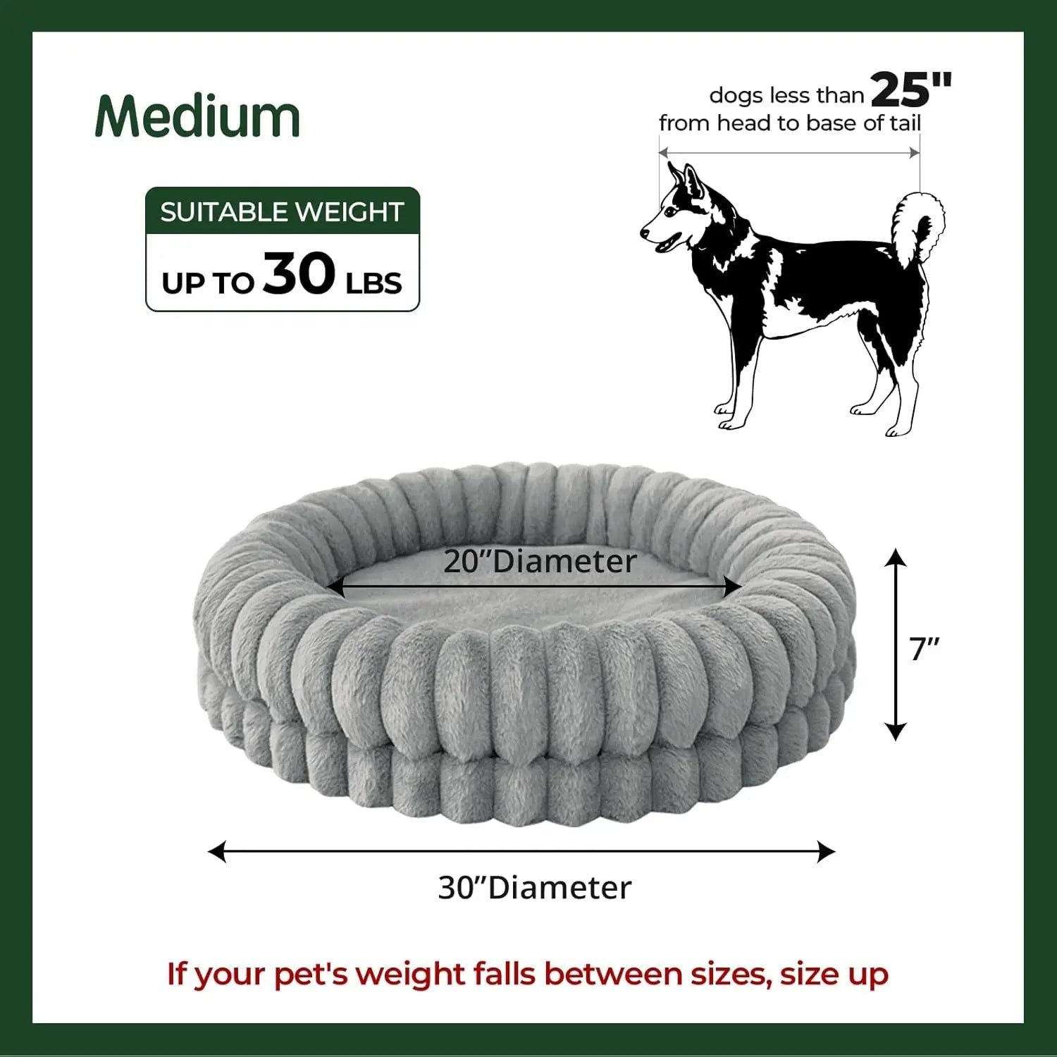 BALANCE Luxury Donut Dog Bed | Orthopedic Calming Round Bed (Washable) - Priscilla's Pet Paradise