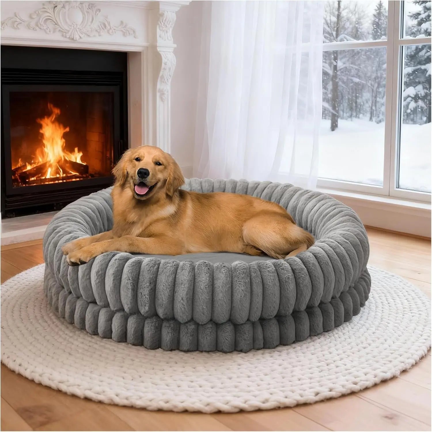 BALANCE Luxury Donut Dog Bed | Orthopedic Calming Round Bed (Washable) - Priscilla's Pet Paradise