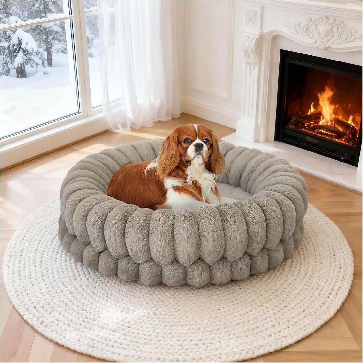 BALANCE Luxury Donut Dog Bed | Orthopedic Calming Round Bed (Washable) - Priscilla's Pet Paradise