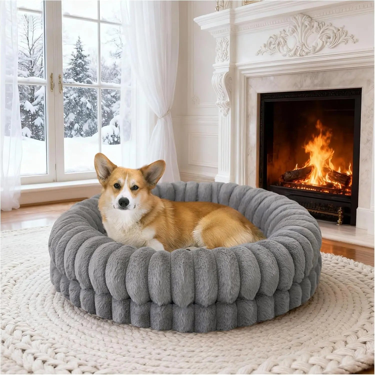 BALANCE Luxury Donut Dog Bed | Orthopedic Calming Round Bed (Washable) - Priscilla's Pet Paradise