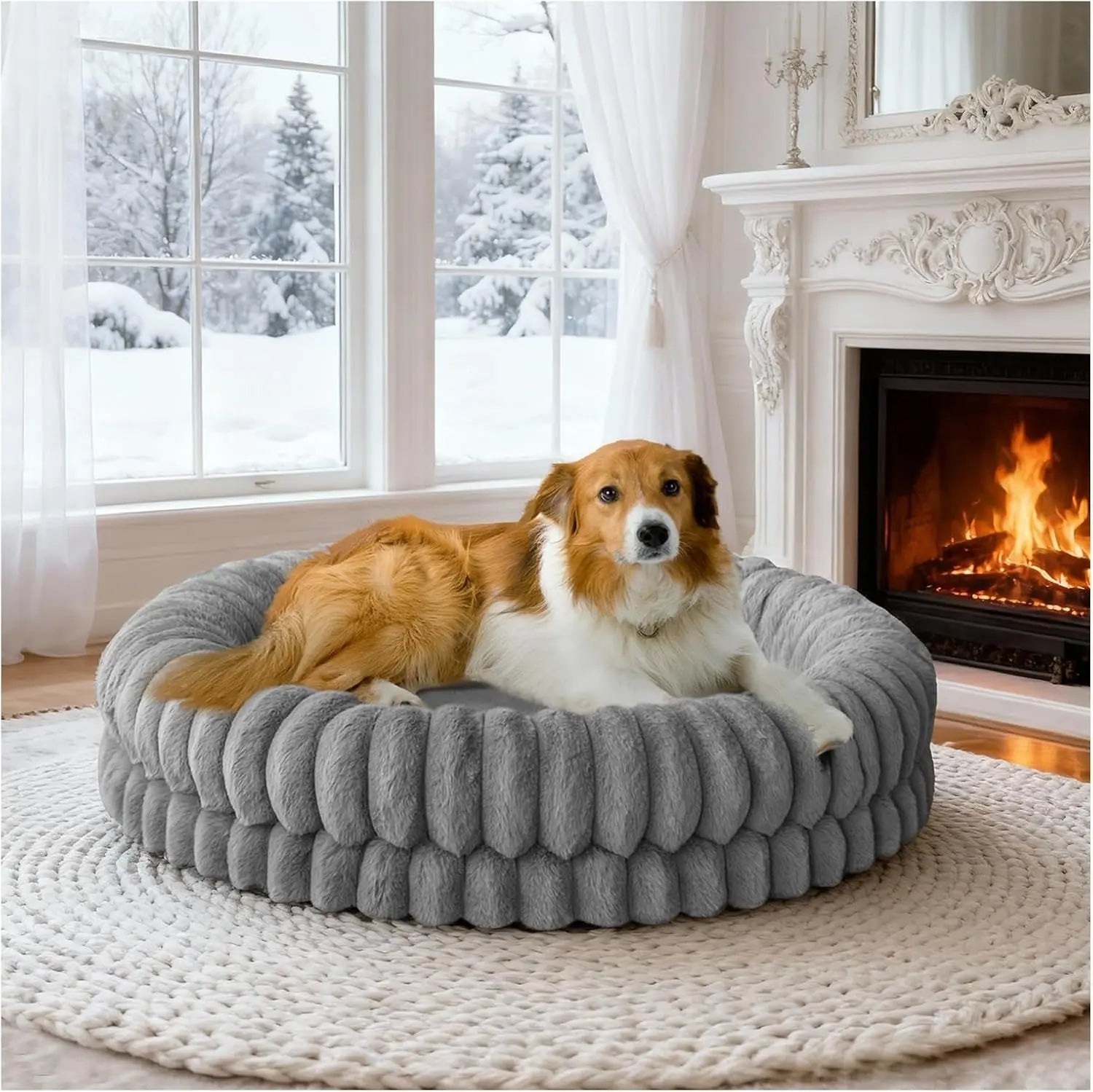 BALANCE Luxury Donut Dog Bed | Orthopedic Calming Round Bed (Washable) - Priscilla's Pet Paradise
