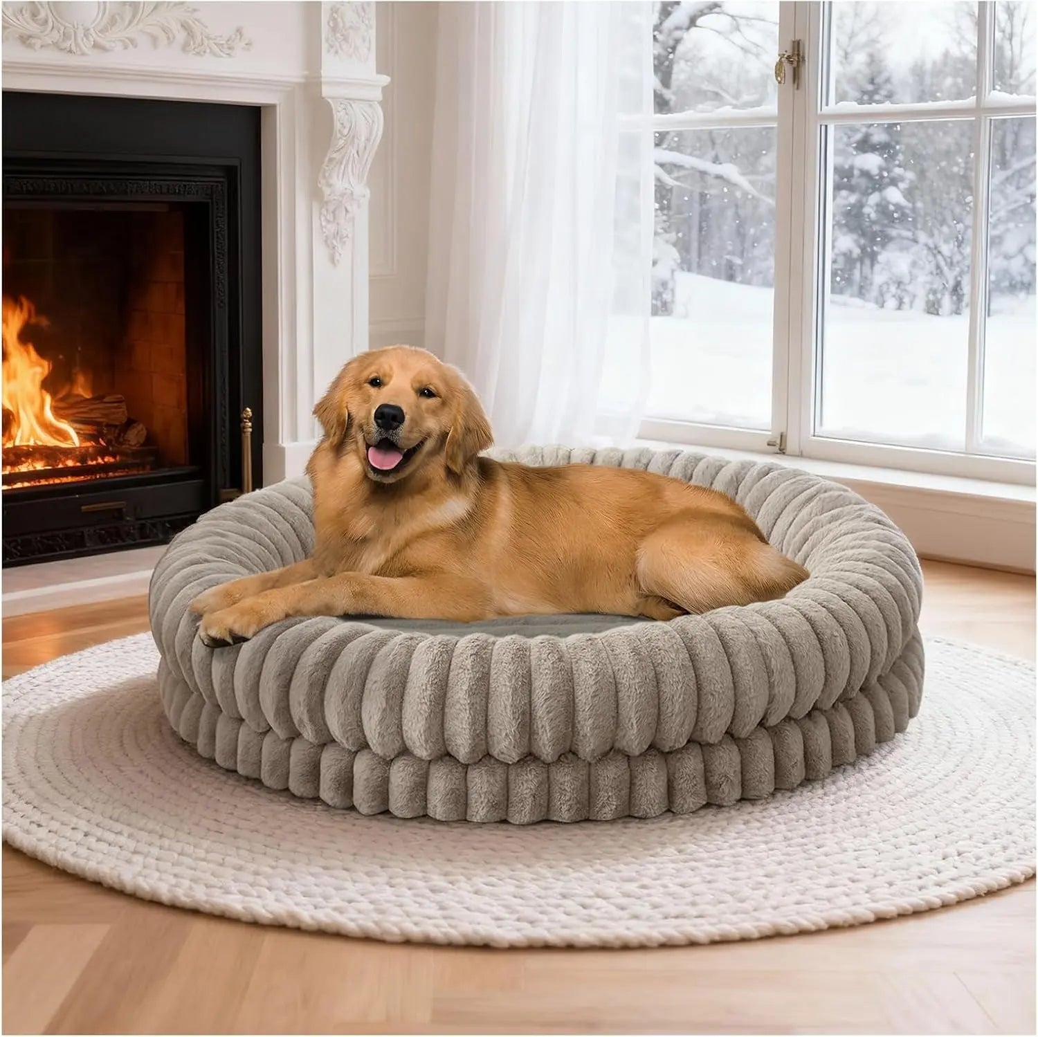 BALANCE Luxury Donut Dog Bed | Orthopedic Calming Round Bed (Washable) - Priscilla's Pet Paradise