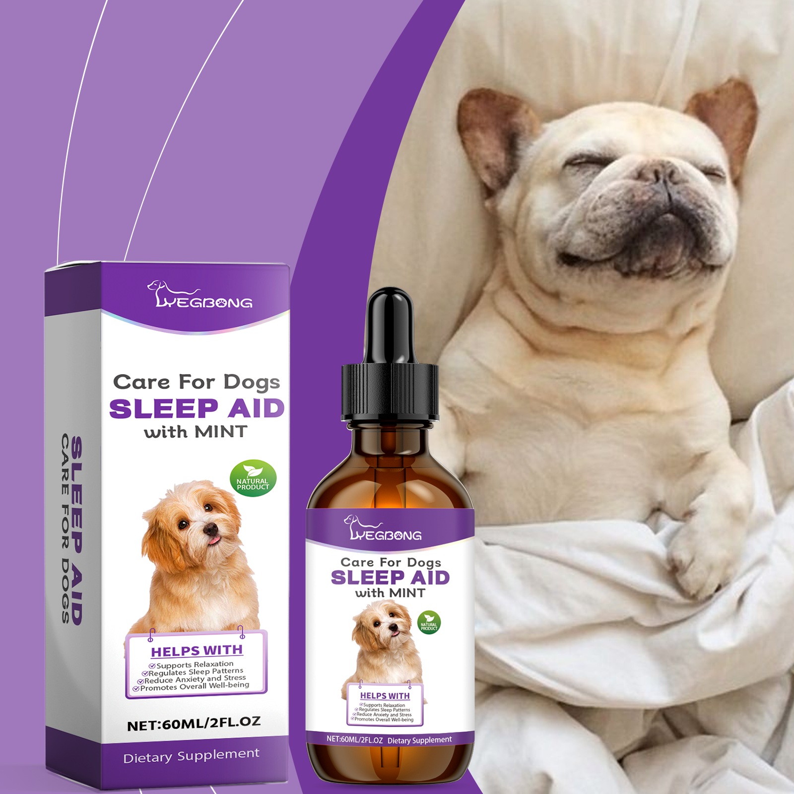 Dog Sleep Drops Pamper Dogs Sleeping At Night Pet Sleep Care Drops Supplement - Priscilla's Pet Paradise