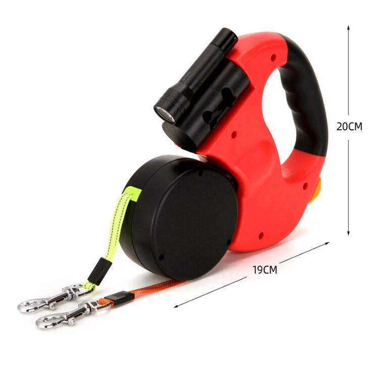 Retractable Dual Double Pet Rope Leash Tangle Free Walk For Two Dogs - Priscilla's Pet Paradise