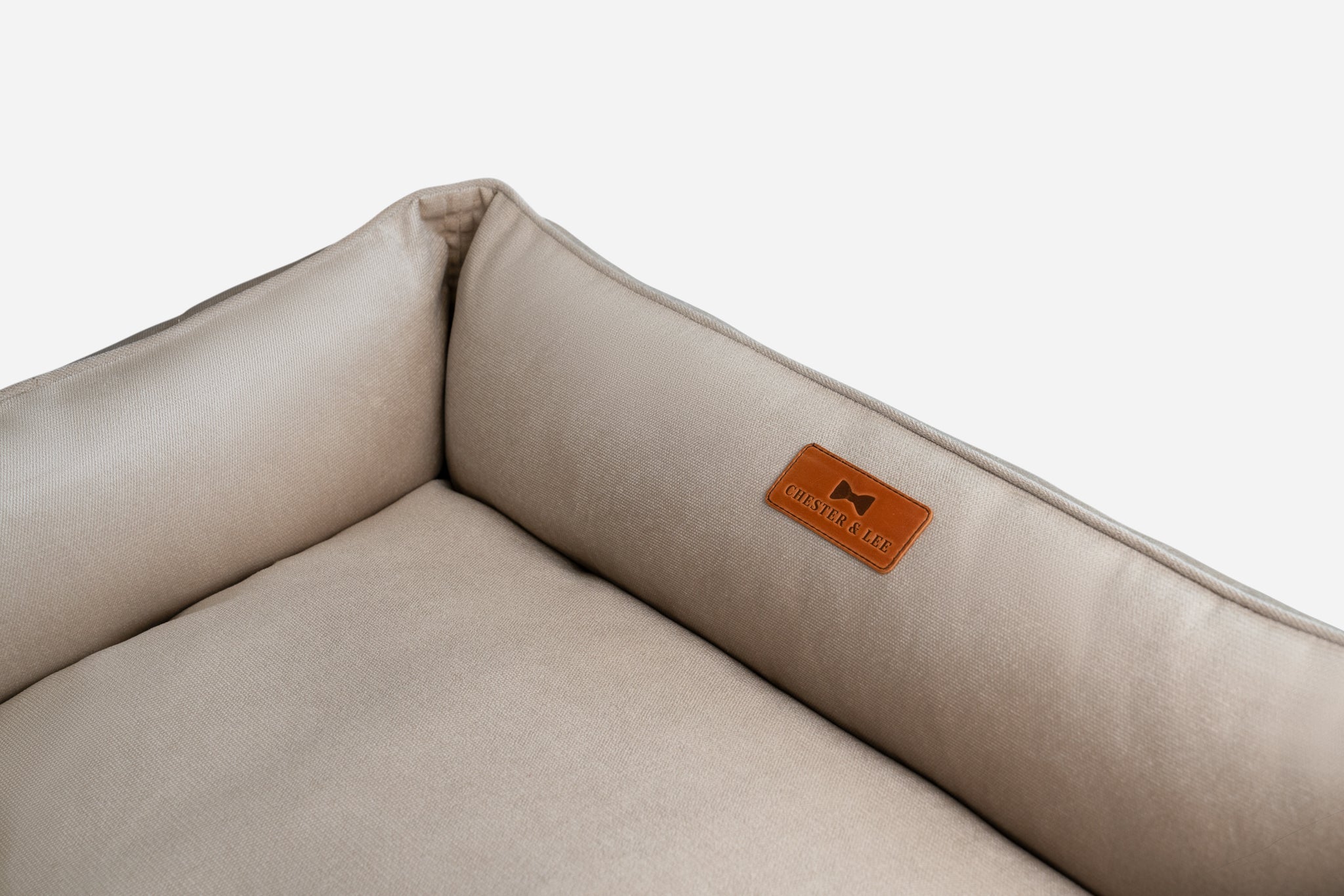 Chester & Lee Classic Velvet Dog Bed in Beige - Ultimate Comfort for Your Pet