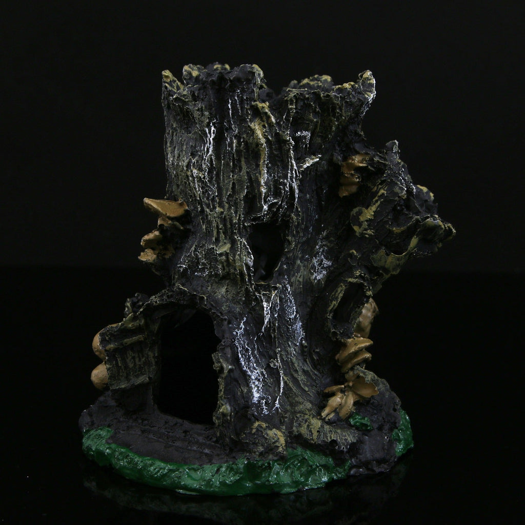Fish tank pet shelter lizard house tree stump ornaments - Priscilla's Pet Paradise