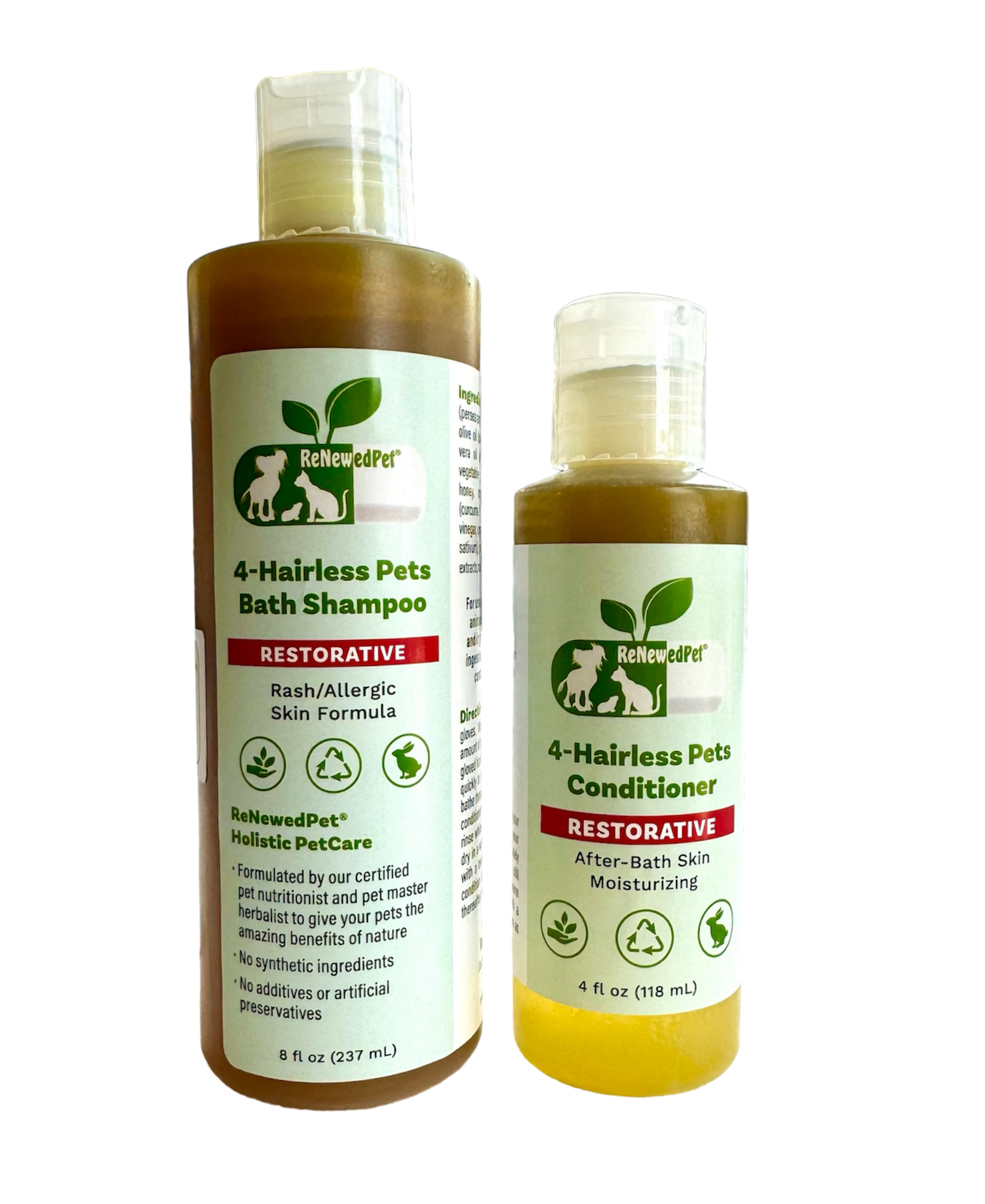 4-Hairless Pets Shampoo Conditioner for Healthy Skin and Restorative Care