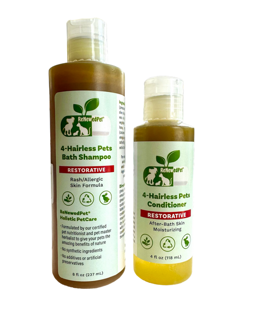4-Hairless Pets Shampoo Conditioner for Healthy Skin and Restorative Care