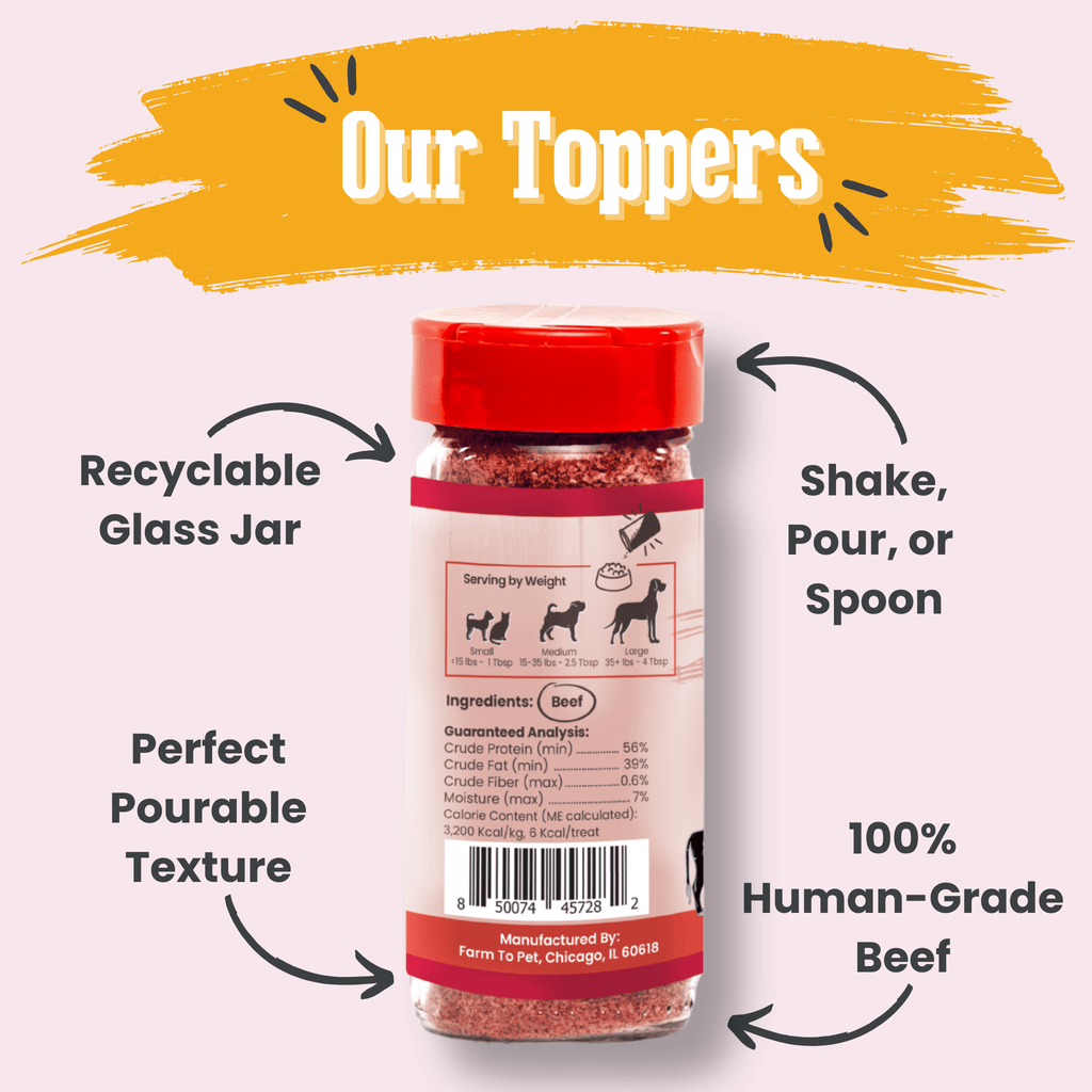 Treat Topper Beef Dog Food Topper | Powdered Meal Topper for Pets - Priscilla's Pet Paradise
