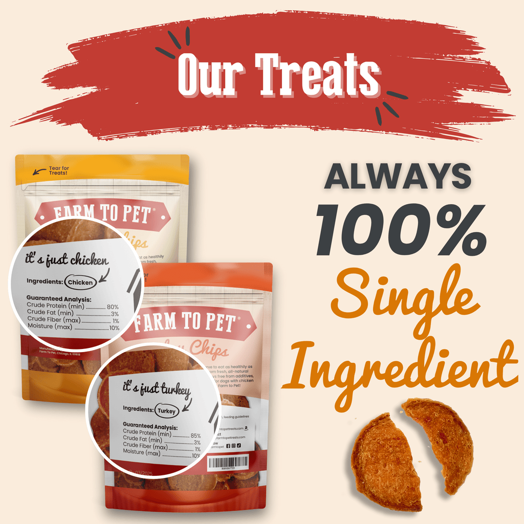 Turkey & Chicken Chip Dog Treat Duo | Single-Ingredient Poultry Treats for Dogs - Priscilla's Pet Paradise