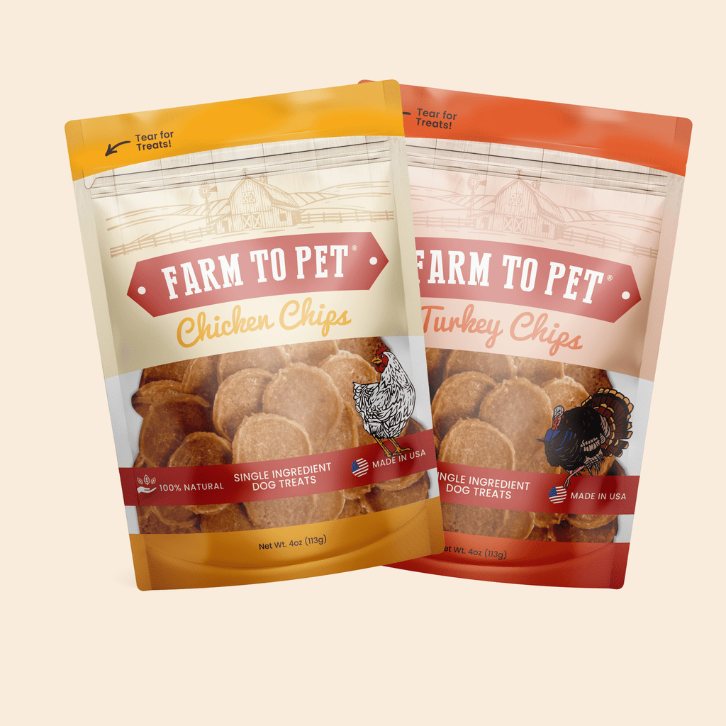 Turkey & Chicken Chip Dog Treat Duo | Single-Ingredient Poultry Treats for Dogs - Priscilla's Pet Paradise