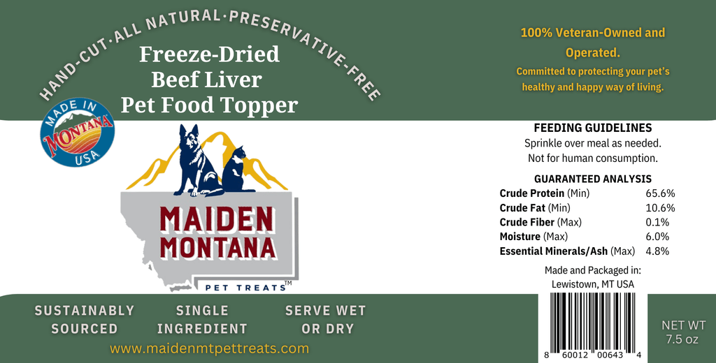 Freeze-Dried Beef Liver - Best Pet Food Topper | 7.5 oz - Priscilla's Pet Paradise
