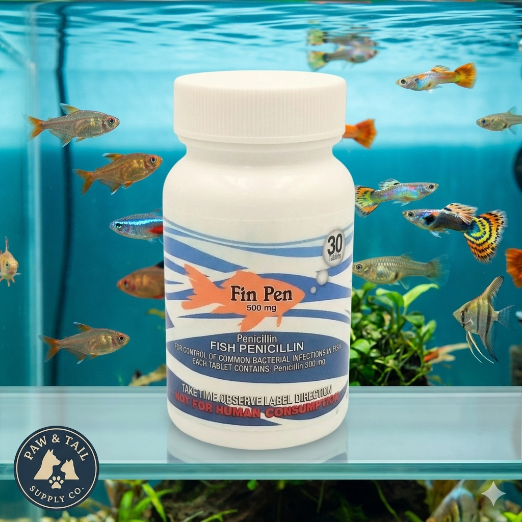 Fish Pen 500mg Capsules for Aquarium Fish – 30 Count – Water Care Support - Priscilla's Pet Paradise