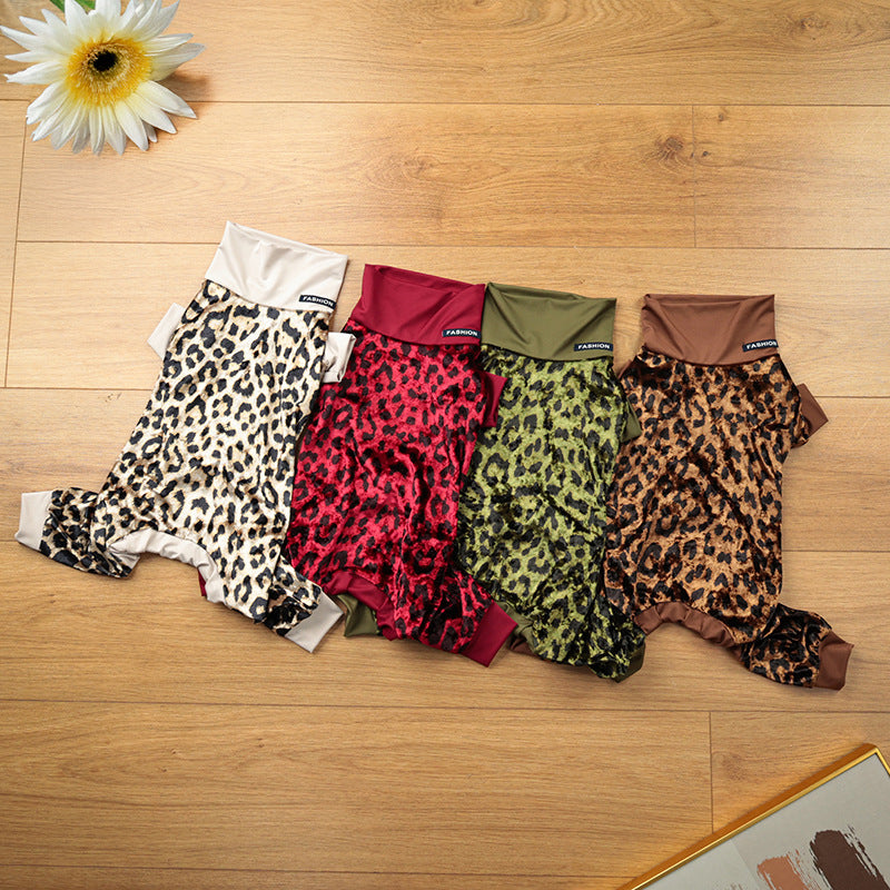 Leopard Dog Pajamas – Soft, Stretchy & Stylish Sleepwear - Priscilla's Pet Paradise