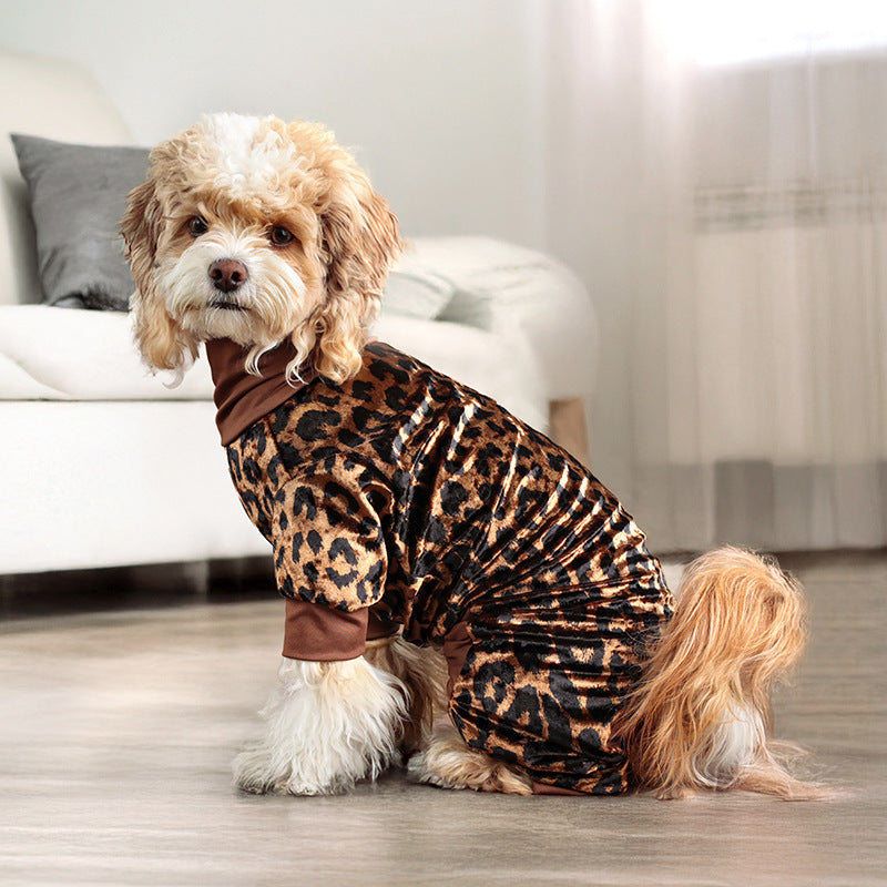 Leopard Dog Pajamas – Soft, Stretchy & Stylish Sleepwear - Priscilla's Pet Paradise
