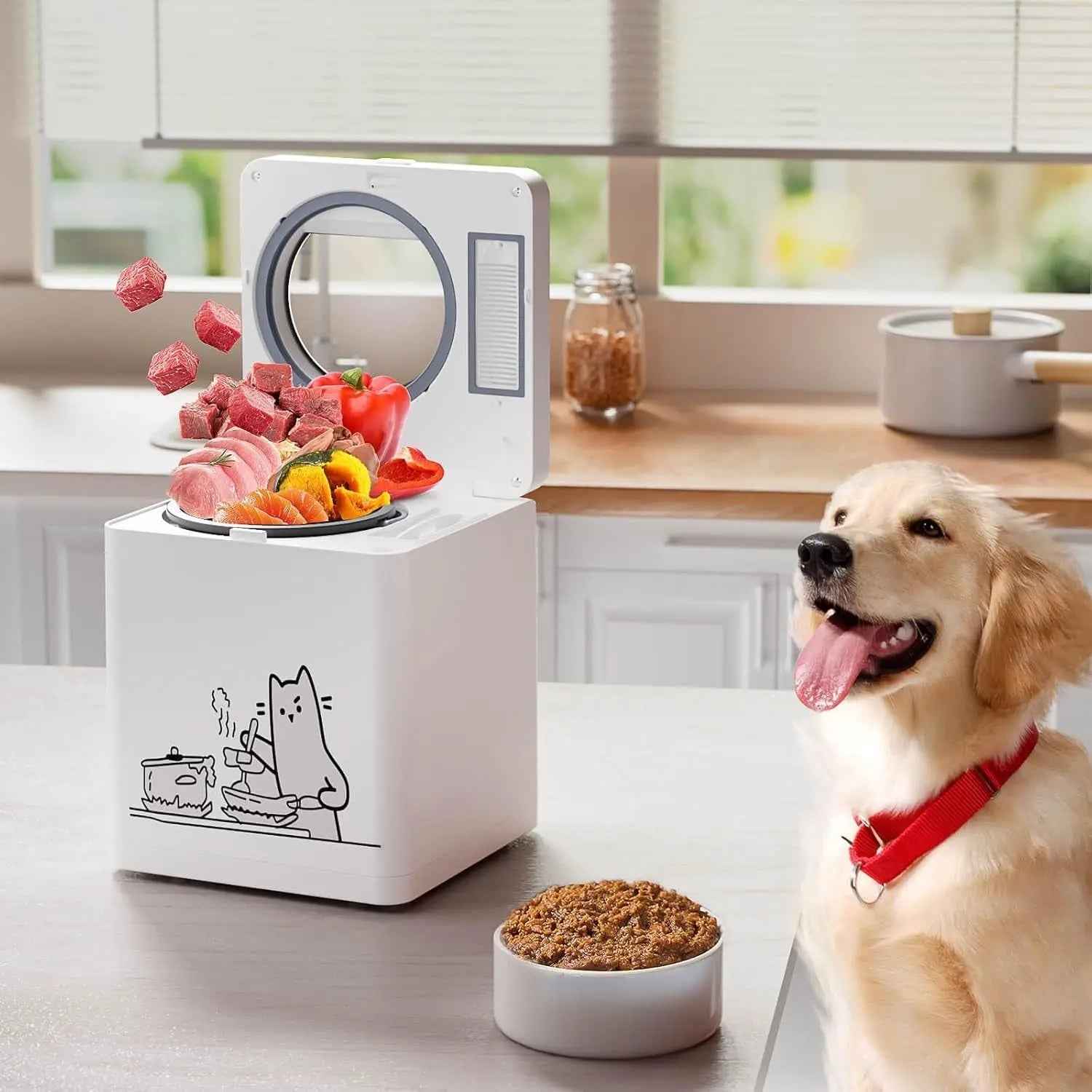 Pet Fresh Food Maker 5 in 1 Dog Cat Food Cooker Chopper 2.5L Smart Maker for Healthy Meals