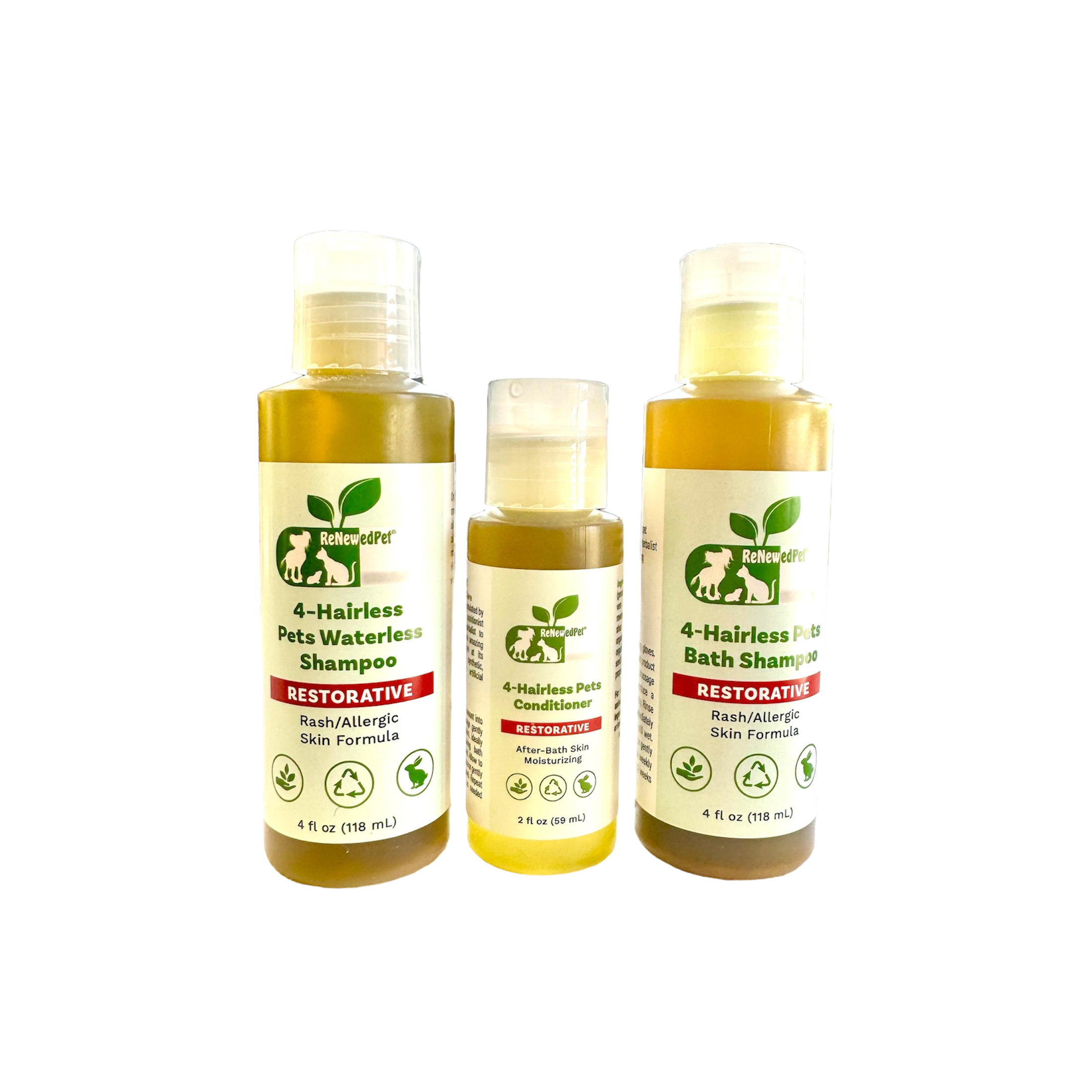 4 Hairless Pets Shampoo | Restorative Waterless Conditioner for Smooth Skin
