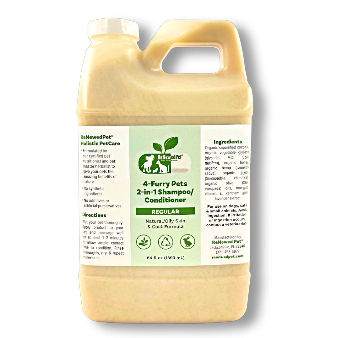 4-FURRY PETS 2-IN-1 PET SHAMPOO AND CONDITIONER for Healthy Coats